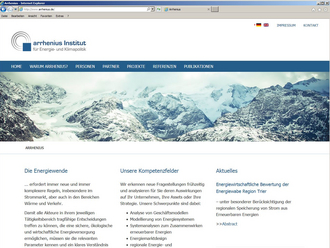Mit TYPO3 realisiert: Die Webseite des Arrhenius-Instituts