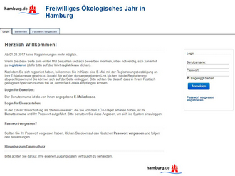 FÖJ Hamburg: Anwendung mit PHP/Symfony